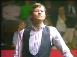 The late Alex Higgins in snooker prime.